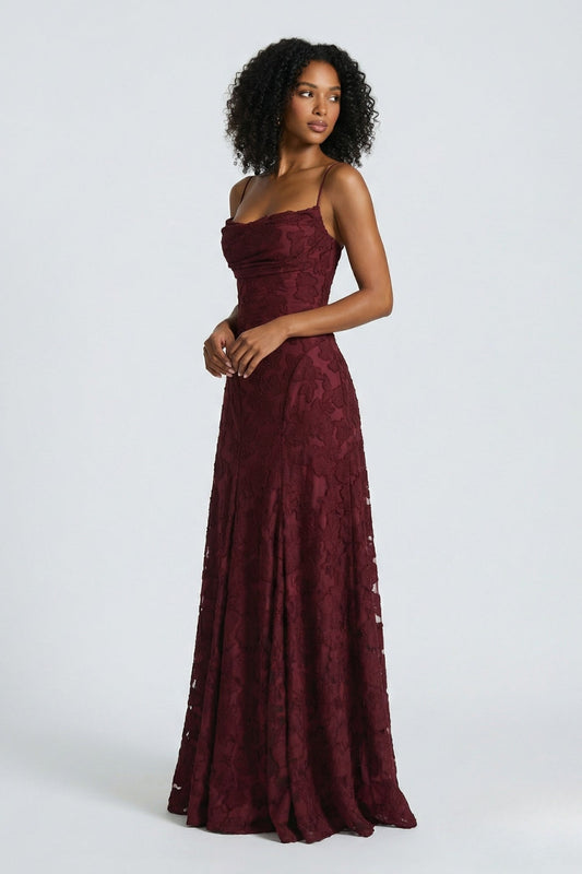 Cristina | Soepelvallende maxi-jurk