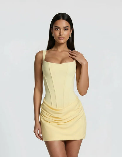 MIRA — GEVORMDE MINI MUSE JURK