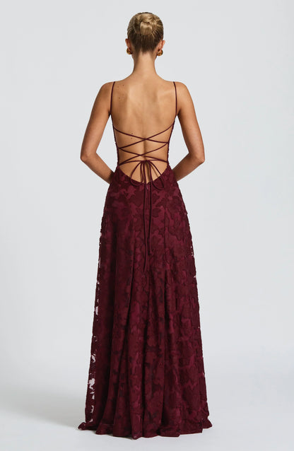 Cristina | Soepelvallende maxi-jurk