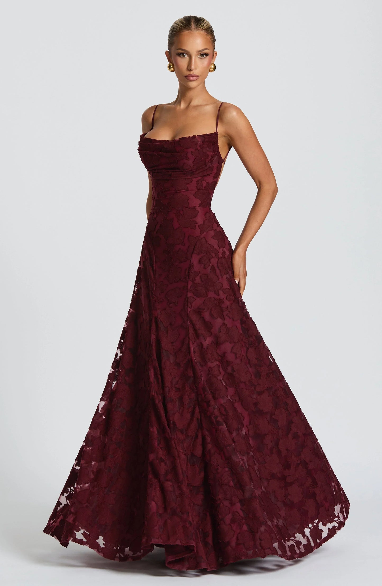 Cristina | Soepelvallende maxi-jurk