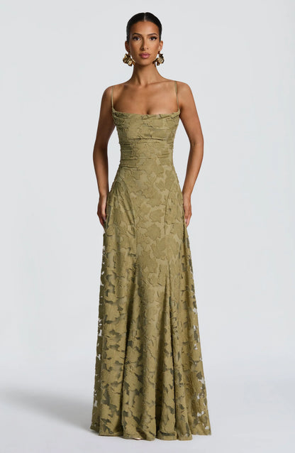 Cristina | Soepelvallende maxi-jurk